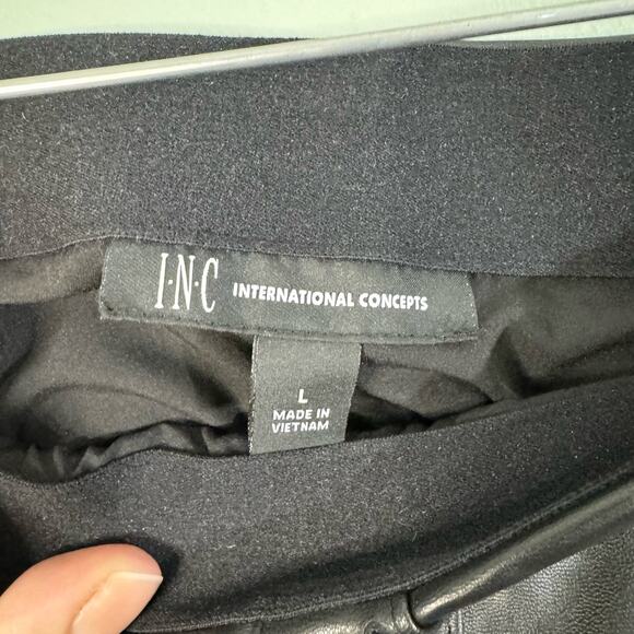 INC International Concepts Skirt Womens L Mini Faux Leather Party Black NWT - Picture 6 of 8